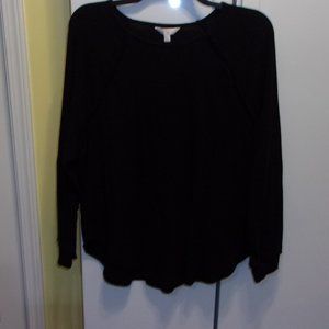 LC Lauren Conrad Woman's Long Sleeve Tee Shirt.  Black, XL
